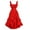 Red, variant on Women's Layered Ruffle Hem Dress Sleeveless Ruched Asymmetrical Long Party Dresses Ruched High Low Midi Dress
