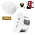 thumbnail image 2 of TFixol RECAFIMIL Capsules de Café Rechargeables Réutilisables en Acier Inoxydable Compatibles avec nespresso vertuo Filtre de Tasse à Café avec 30 Pcs Papier D\'aluminium, 2 of 6
