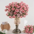 thumbnail image 4 of Ramo de flores artificiales Rosa y peonía crisantemo, decoración para bodas en casa, tela de seda de larga duración, tallos flexibles, exposición interior de oficina, 30cm, 4 of 8