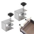 thumbnail image 3 of Abrazadera de montaje frontal del cajón 2 piezas de placa de acero prensado en frío Clip de montaje frontal del cajón sin rebabas de alta resistencia Fácil de instalar para ANGGREK Otros, 3 of 7