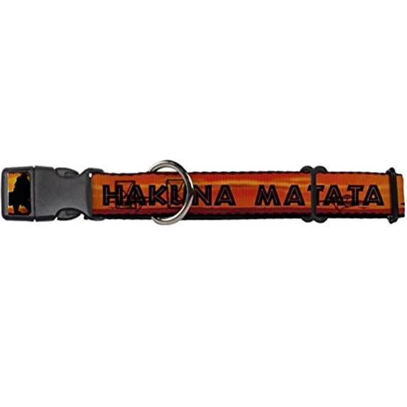 Buckle-Down Simba Scar Battle Scene Fiery Red Disney Martingale Plastic Clip Collar