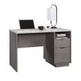 thumbnail image 3 of Pemberly Row Engineered Wood Single Pedestal Desk in Ashen Oak, 3 of 12
