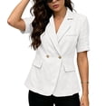 thumbnail image 4 of Plus Size Blazers for Women Business Casual Fall Clothes Lightweight Fabric Long Sleeve Open Front Suit Jackets With Pockets Fashion Work Jacket, 4 of 7