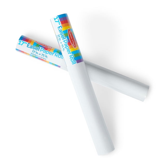 Melissa & Doug Rollos de Papel de 45.72 cm para Caballete, Artes y Manualidades, Papel Bond de Alta Calidad, Rollo de 25.6 m, 2 Unidades