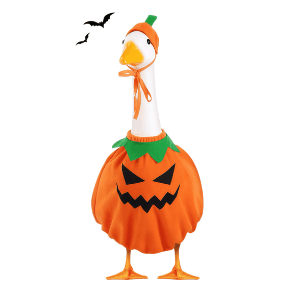 Halloween Goose Outfit | Goose Costume for 23'' Plastic/Cement Statues | Outdoor Yard Lawn Decor (D)