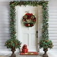 thumbnail image 4 of OEFNTAC Christmas Decor Artificial Christmas Wreath for Front Door 30x30cm Red PVC Holiday Decor Indoor Outdoor Xmas Garland, 4 of 7