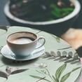 thumbnail image 3 of Ambesonne Leaves Greenery Fitted Round Tablecloth, Meadow Leafy Art, 45"- 56" Diameter, Almond Green Laurel Green, 3 of 5