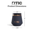 thumbnail image 5 of RTIC 8 oz Ceramic Lined Insulated Happy Hour Lowball Tumbler, Leak Resistant Lid, Soft-Touch Exterior, Dark Midnight Dust, 5 of 8