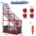 thumbnail image 6 of Lenbar Kids Arcade Adjustable Basketball Hoop with LED Scoreboard, 4 Balls & Storage Net, Indoor Outdoor Game Set Ages 3-12, 6 of 10