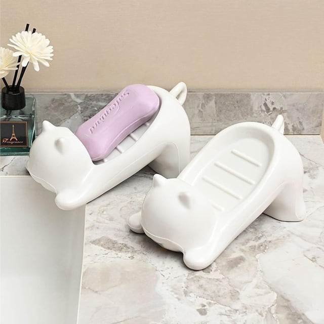 2 Piezas Soportes para Jabon Jaboneras de Baño Antideslizantes Accesorios de Baño para una Organización y Secado Eficiente del Jabón Soporte de Silicona para Jabón en el Lavabo Bañera y Ducha