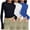 Black/White/Blue, variant on Everyday Tee, Scoop Neck Long Sleeve Shirts for Women, Slim Round Neck Fitted T Shirts Womens Tops Tee,3 Pack,Black/Dark Gray/White,L