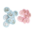thumbnail image 1 of paquetes de botones de revelación de género, material de metal, azul, rosa, patrón inglés, atractivo, decorativo, para fiesta, insignia de revelación de género, 1 of 15