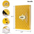 thumbnail image 3 of Liangnv Diario con cerradura de combinación en forma de abeja, cuaderno de tapa dura de cuero de PU, diario lindo, planificador personal con bloqueo de contraseña forrado A5, organizador secreto, 3 of 5