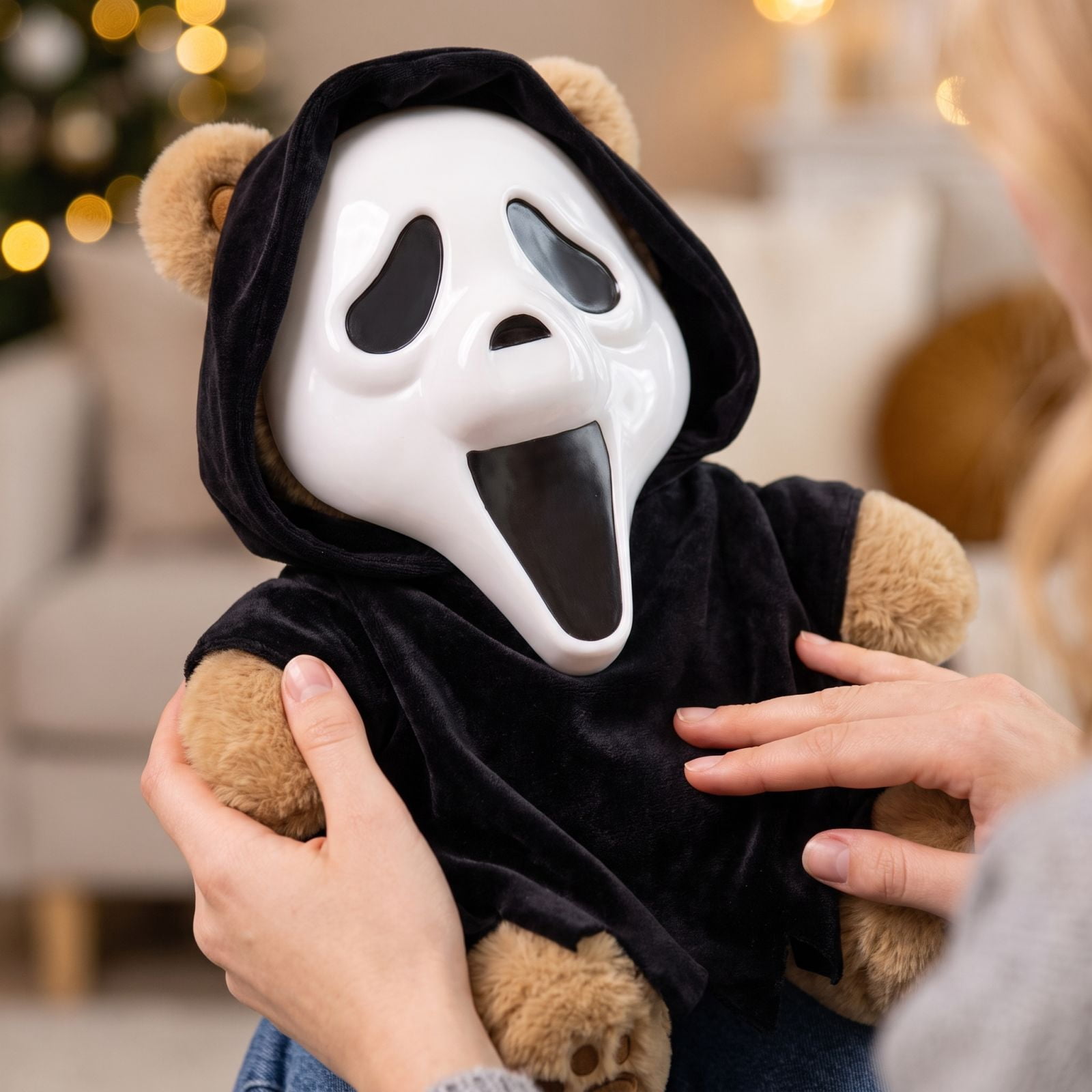 Ghost Face Bear Terrors Plush, Spirit Halloween's Terrors Turn Horror's Biggest Killers Into Cuddly Collectibles