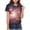 Multicolor A11, variant on Tshirts for Girls Galaxy Printed Crewneck Pullover Tops Fashion Loose Short Sleeve Shirt Size 3-14