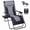 BlackGray, variant on Nextay Zero Gravity Chair, Reclining Camping Lounge Chair for Indoor, Reclining Patio Chairs with Cup Holder Trays and Removable Cushion, Folding Recliner for Outdoor, Grey