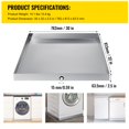 thumbnail image 4 of 32x30x2.5"Washing Machine Pan 18 GA Thickness 304 Stainless Steel Heavy Duty Compact Washer Drip Tray with Drain Hole&Hose Adapter, 4 of 9