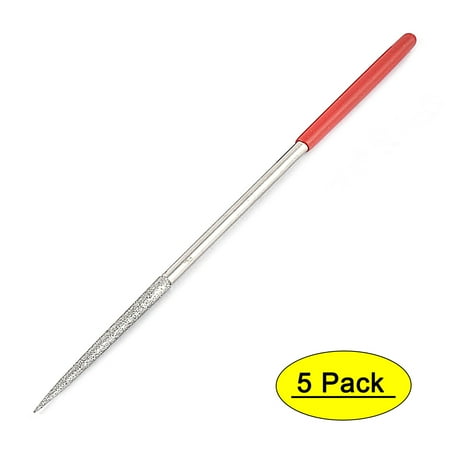 

Unique BargainsGlass Stone Carving Metal Diamond Coated Round Rasp Needle File 160 x 4mm 5pcs