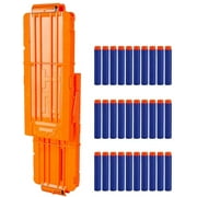 ToyHub Flip Clip Upgrade Kit, 2 Pack 12-Dart Quick Reload Clip with 30 Dart Refill Pack for Nerf N-Strike Elite Series (Orange)