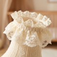 thumbnail image 6 of Stcellnmex Women Lace Socks, Ruffle Frilly Ankle Socks, Cute Lolita Lace Trim Dress Socks, Pink Color, 2 Pairs for Accessories, 6 of 8