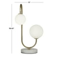 thumbnail image 4 of DecMode 18" 2 Light Orb Gold Table Lamp with White Glass Shade, 4 of 15