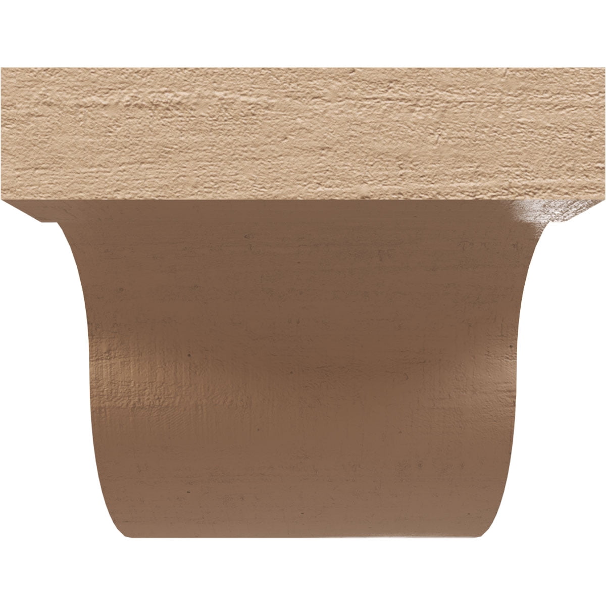7"W x 14"D x 7"H Wide Del Monte Rough Cedar Woodgrain TimberThane Corbel, Primed Tan