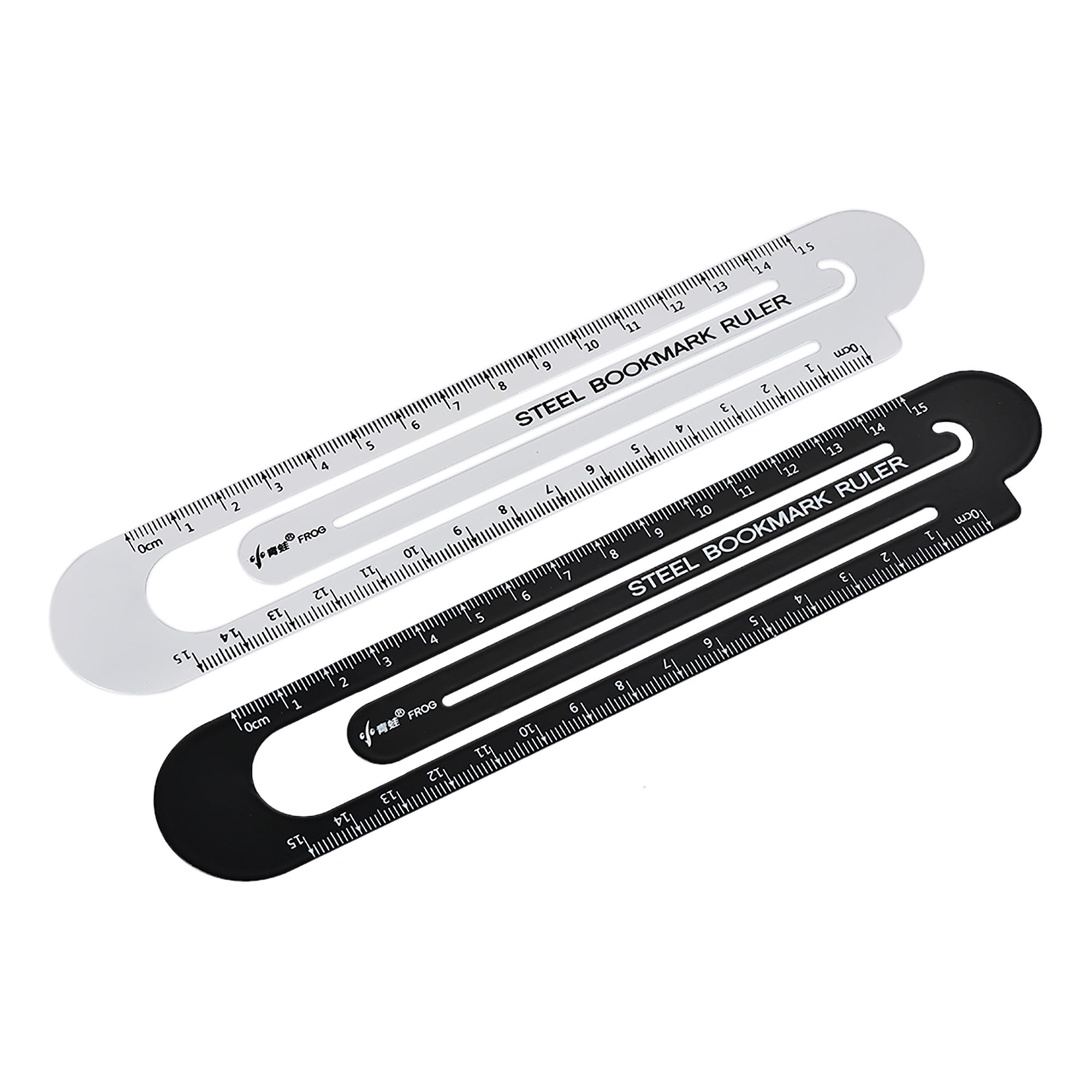 Bookmark Straight Ruler Paper Clip Design 15cm Metric Steel Measuring