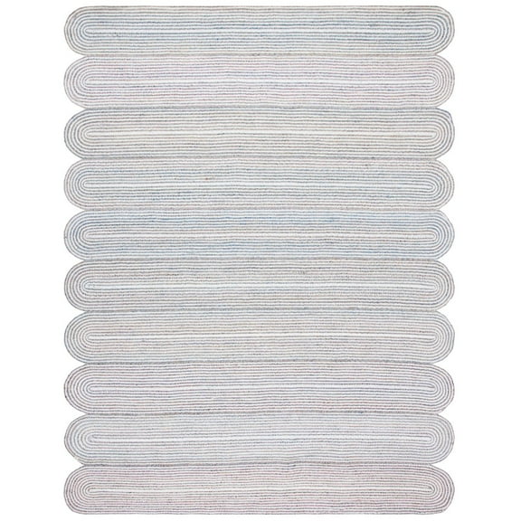 SAFAVIEH Cape Cod Randell Abstract Polyester Area Rug, Ivory/Green, 8' x 10'