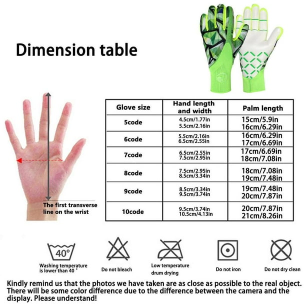 Guantes de portero para niños, jóvenes y adultos Fivean unisex