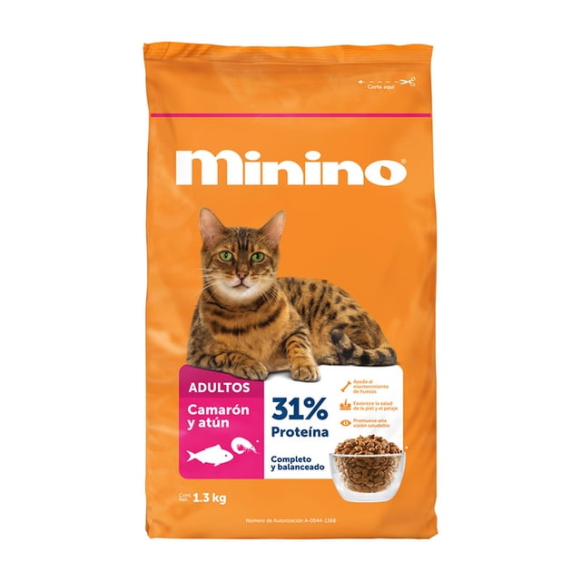 Alimento para Gato Minino Adulto Camarón y Atún 1.3 kg