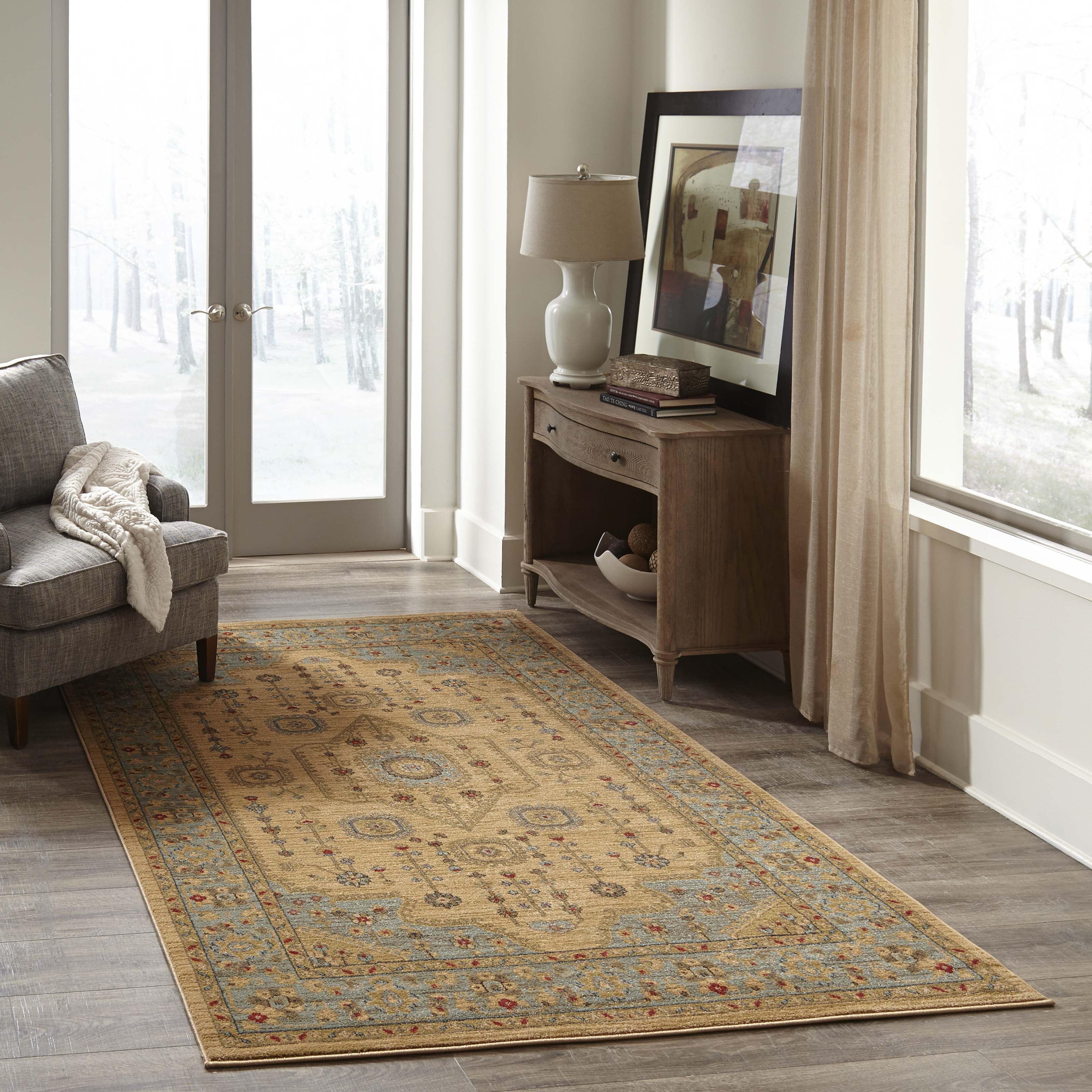ECARPET Lynda Traditional Area Rug for Living Room, Bedroom, Dining Room, Entrance, Hallway and More.