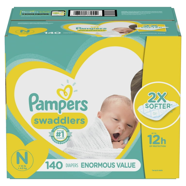 Pampers Swaddlers Newborn Diapers, 140 Count photo 2