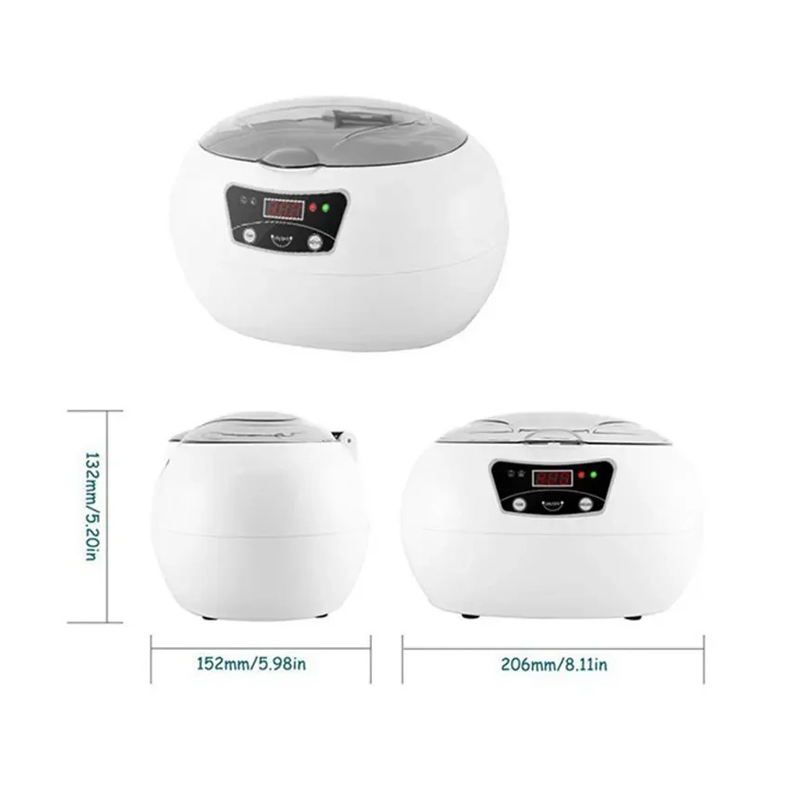 600ml Ultrasonic Cleaner Bath Timer for Jewelry Parts Glasses Manicure Cutters Ultrasonic Sound Box ,Convenient to Use