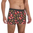 thumbnail image 5 of Men's Boxer Briefs, red brown American football Soft Comfy Mens Underwear Boxer Briefs Breathable With Widen Waist, 5 of 7