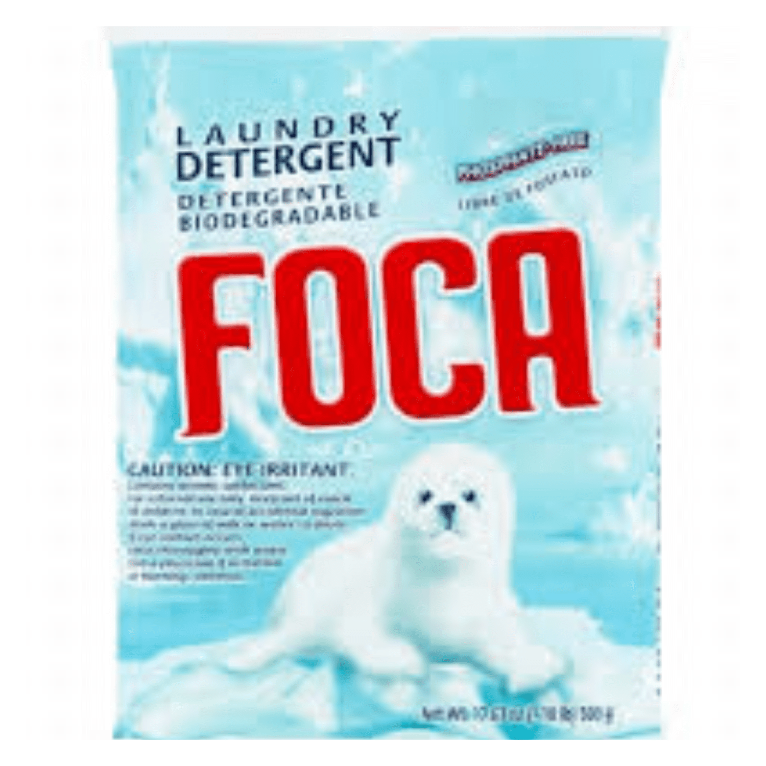 Foca Powder Laundry Detergent, Biodegradable Formula, (  6  X 1.10 lb Bag) ,6 pack