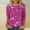 Hot Pink sequin tops, variant on Nfurl Women's Sparkly Sequin Shirts Glitter 3/4 Sleeve Crewneck Pullover Tops Party Wear Trendy Ladies Evening Holiday Club Clothing Hot Pink XXXL