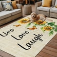 thumbnail image 2 of Fsddascl Sunflower Outdoor Rug for Patio/Deck/Porch, Non-Slip Large Area Rug 5 x 8 Ft, Watercolor Summer Botanical Butterfly Indoor Outdoor Rugs Washable Area Rugs, Reversible Camping Rug Carpet, 2 of 5