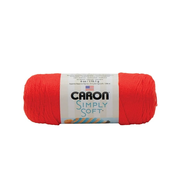 Caron Acrylic Simply Soft Yarn (170 g/6 oz), Orange