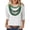 White, variant on IWRICH Women's Long Sleeve Mardi Gras Tees Crew Neck Rave Tops Casual Graphic Printed Trendy T Shirts White XL