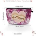 thumbnail image 4 of Small Makeup Bag for Handbag Mini Cosmetic Bag for Women Girls Pouch Travel Toiletry Bag Cute Pattern Pencil Case with Cute Sloth Printed 10, 4 of 5