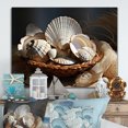 thumbnail image 2 of Designart "Seashell Basket Beach Photo" Nautical & Beach Metal Art Print, 2 of 5
