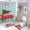 style, variant on Pink Paris Eiffel Tower Scene Shower Curtain Sets Non-Slip Rugs Bath Mat Toilet Cover U Shaped Mat 4 Pcs
