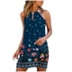 thumbnail image 1 of Vestido sin mangas con estampado de cuello colgante de metal a la moda informal de verano para mujer Pompotops  ghjkhdj1791, 1 of 5