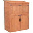 thumbnail image 5 of Leisure Season Wood Storage Cabinet with Drop Table in Medium Brown, 5 of 7
