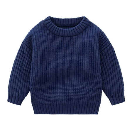 

nsendm Boy Hooded Sweater Toddler Kids Children s Solid Knit Sweater Winter Clothes For Girls Boys Size 8 Clothes Sweater C 12-18 Months