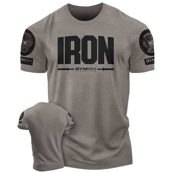 Gymish Iron Workout T-Shirt for Men, Funny Gym Shirts, Lifting T-Shirt, Deadlift Tee, Men's Gym Shirt, Workout Tops, Powerlifting & Bodybuilding Tee