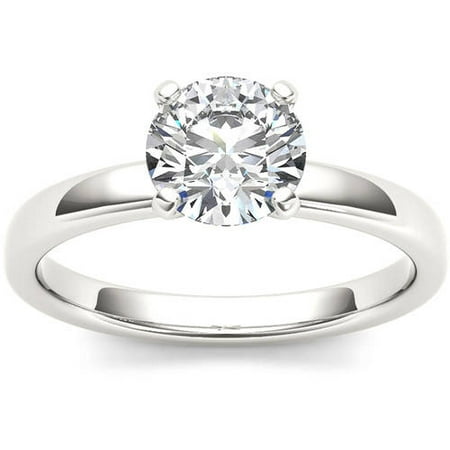 1 Carat T.W. Diamond Solitaire 14kt White Gold Engagement Ring