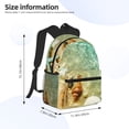 thumbnail image 4 of Lsque Starfish And Seashell Classic Casual Backpack - Large Capacity Water-Resistant Backpack for School, Work, Travel, and Outdoor Activities, 4 of 8