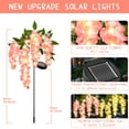 thumbnail image 6 of Qoosea Solar Flowers Lights Outdoor Decorations, Garden Light Waterproof for Outside Yard Decor Led Plant Lamp Patio Lawn Grave Backyard Pathway Decorative 2 pack Pink Yellow, 6 of 8