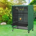 thumbnail image 6 of Large Cover Waterproof Dustproof Night Supplies Shade Cloth Catcher Cover Sleep Helper for Parrot Cage Budgies - Green, 97x59x130cm, 6 of 7